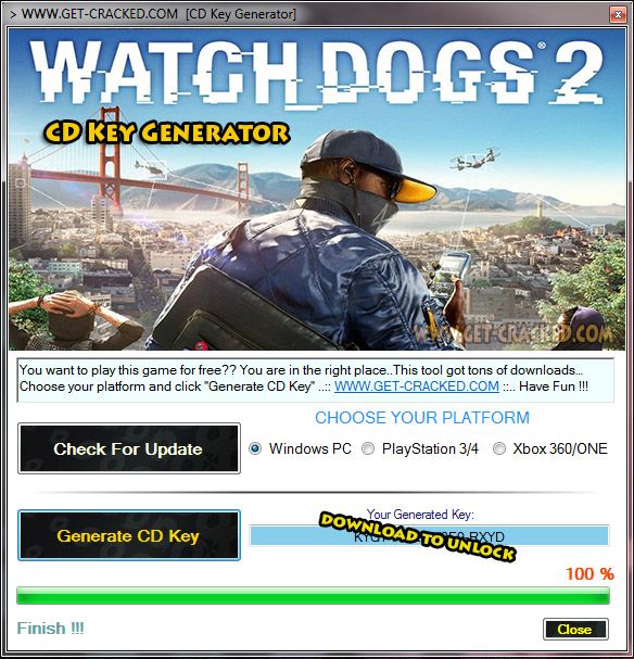 Watch dogs serial key generator free download no survey