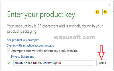 activate ms office with product key